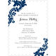 Navy Damask Invitations Image 12 of 12